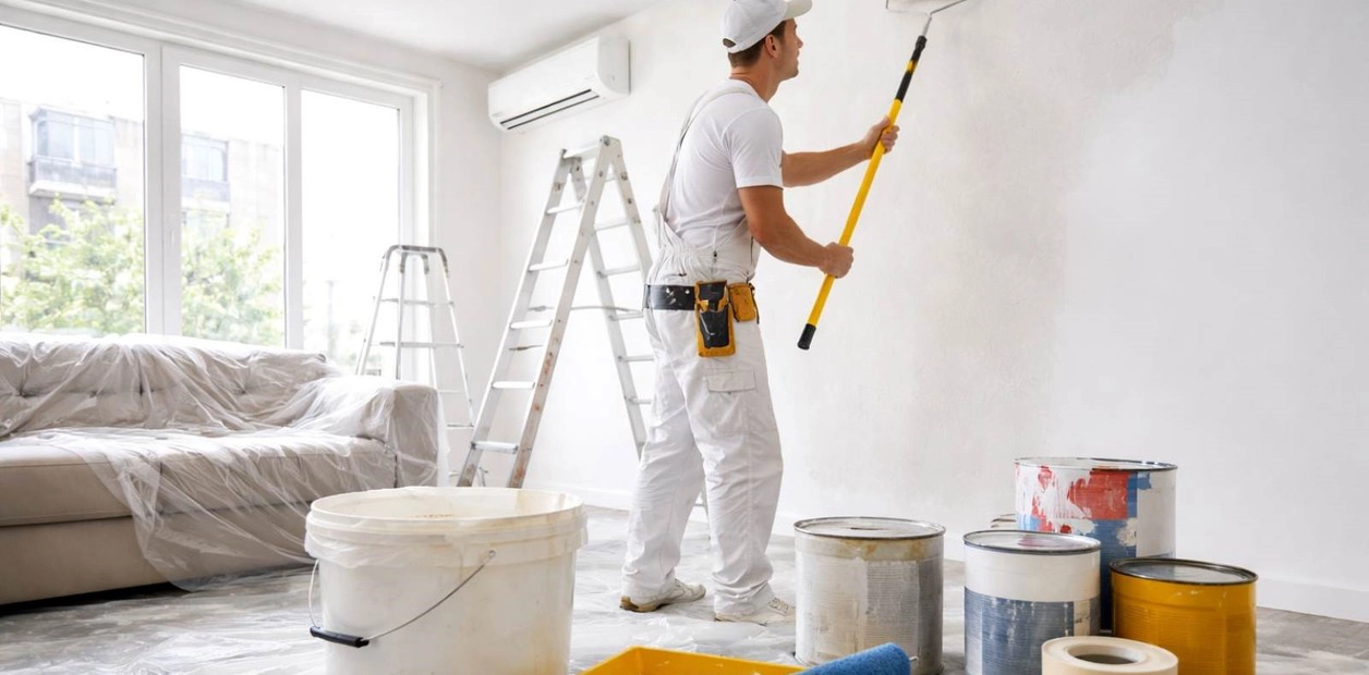 Sala pintada profesionalmente - Servicio de pintura en Lima